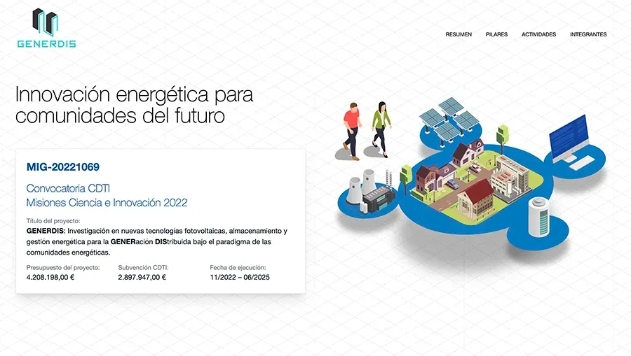 Sitio web de Ambauka: portada con ilustración en perspectiva isométrica.